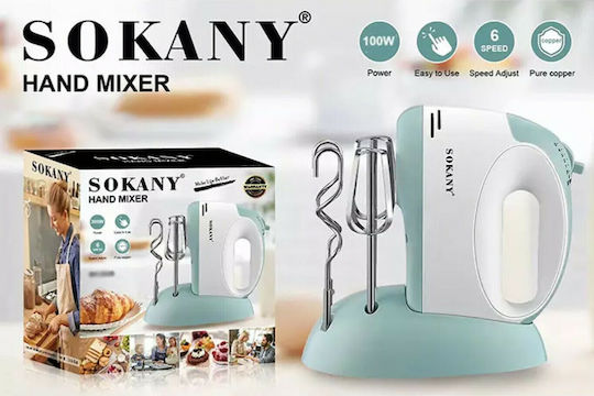 Sokany SK-6625 Миксер Ръчен 100W Син