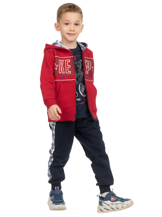 Energiers Kids Sweatpants Set Red 2pcs 12-122131-0