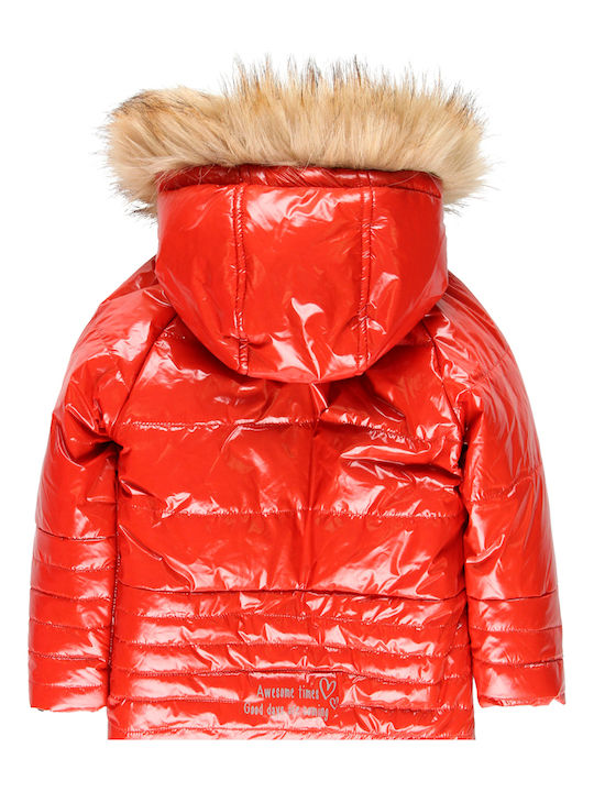 Kids' Parka Short Double Sided with Hood Multicolour