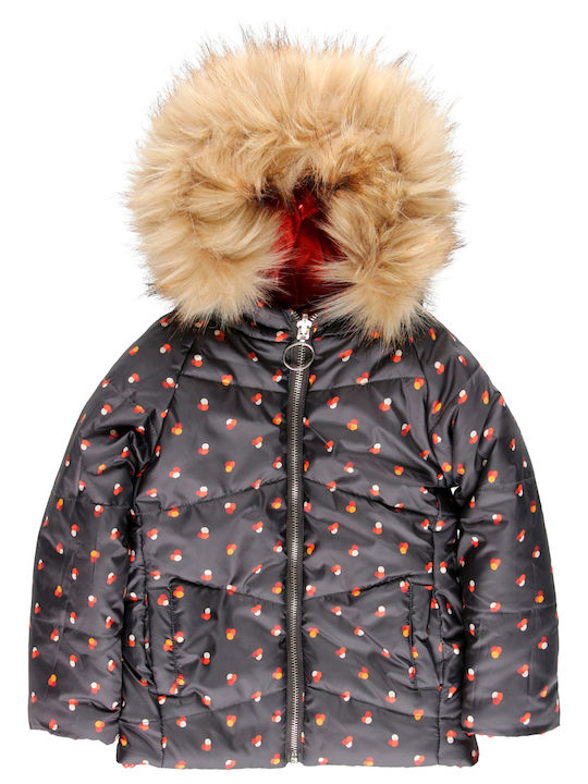 Kids' Parka Short Double Sided with Hood Multicolour