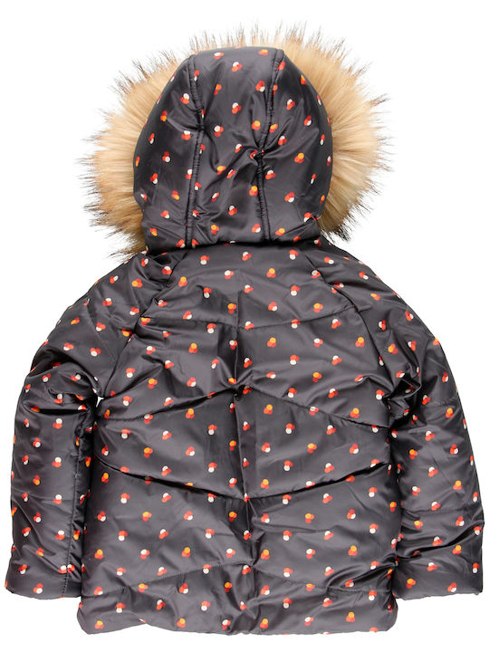 Kids' Parka Short Double Sided with Hood Multicolour