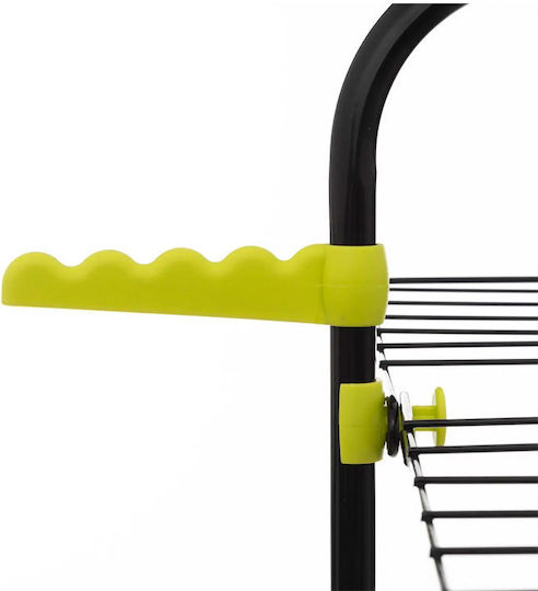 5Five Metallic Folding Floor Clothes Drying Rack with Hanging Length 30m