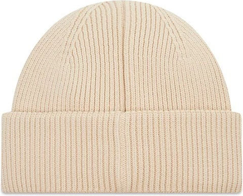 Beanie Frauen Beanie mit Rippstrick in Beige Farbe