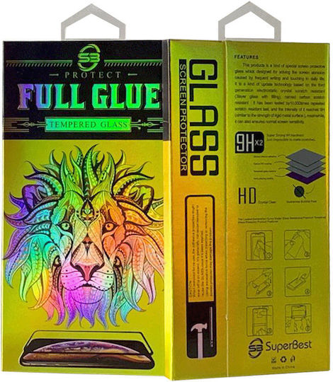Full Glue Full Face Tempered Glass Μαύρο (Galaxy A22 5G)