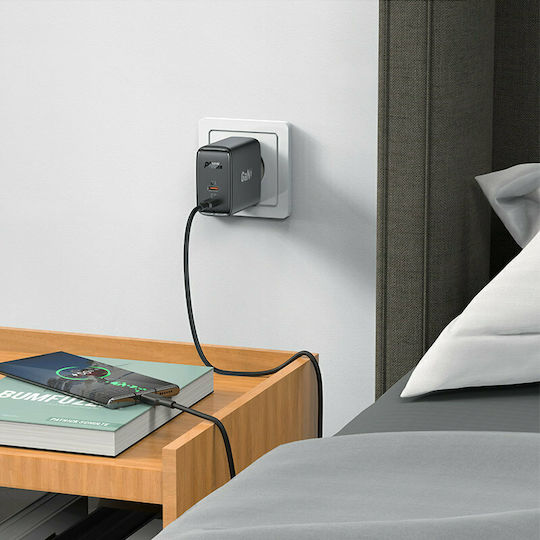 Acefast Φορτιστής Χωρίς Καλώδιο με 2 Θύρες USB-C 50W Power Delivery / Quick Charge 4.0 Λευκός (A29)