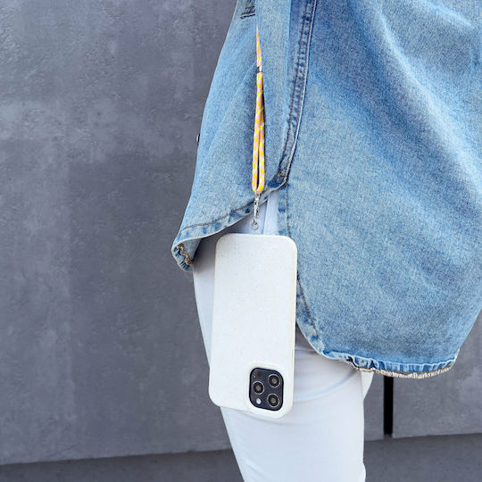 Hurtel Stylish Cord Каишка за врата за Мобилни Телефони Жълт