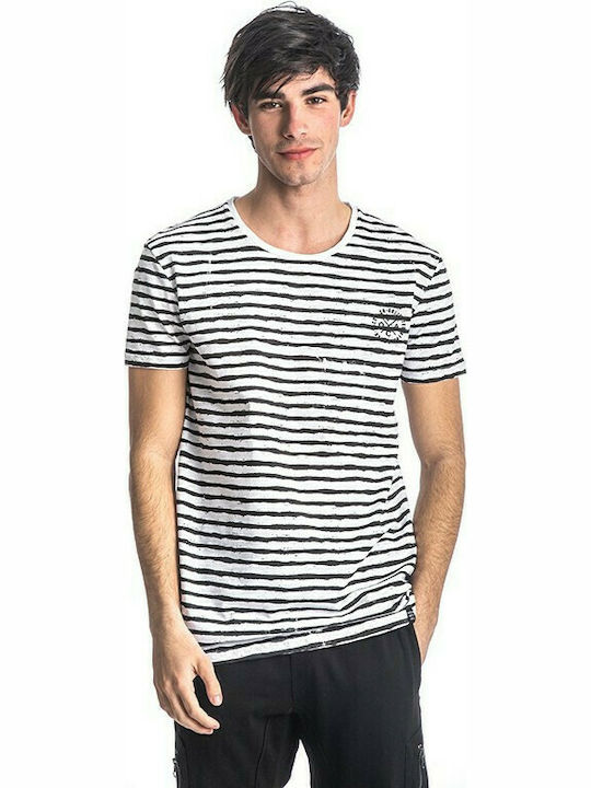 Paco & Co Men's Short Sleeve T-shirt Black / White