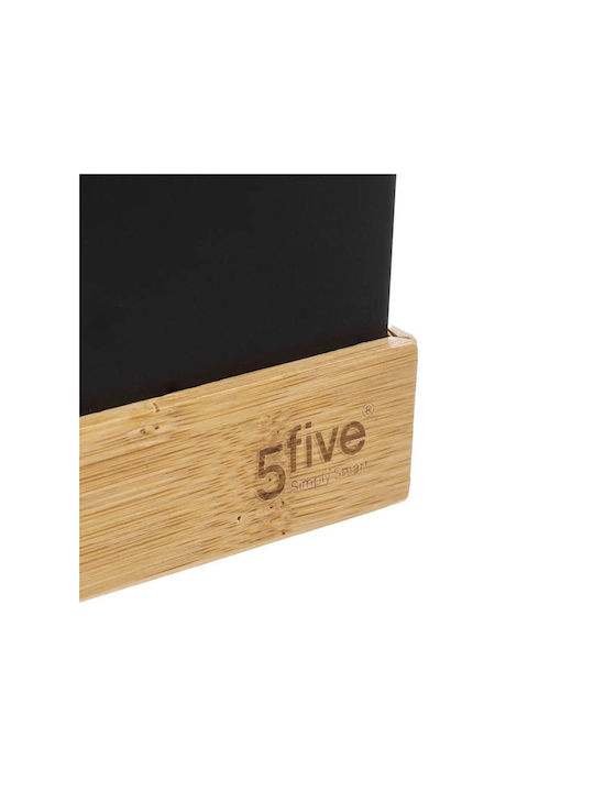 5Five Storage Basket Bamboo Black 26.6x26.6x32.6cm 1pcs