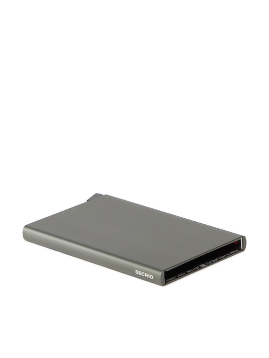 Cardprotector Ανδρικό Πορτοφόλι Καρτών με RFID και Μηχανισμό Slide Earth Grey