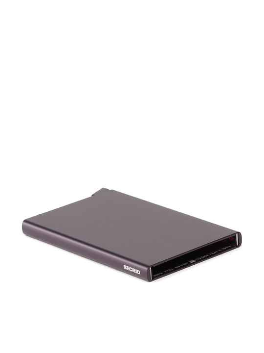 Cardprotector Men's Wallet Cards with RFID and Slide Mechanism Dark Purple