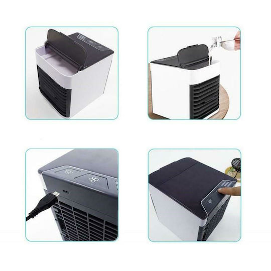 Factory Portable Air Conditioner Air Cooler Mini Air Conditioner USB with Water and Lighting White