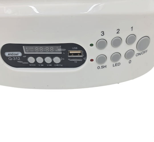 Andowl Q-312 Вентилатор USB Акумулаторен Бял