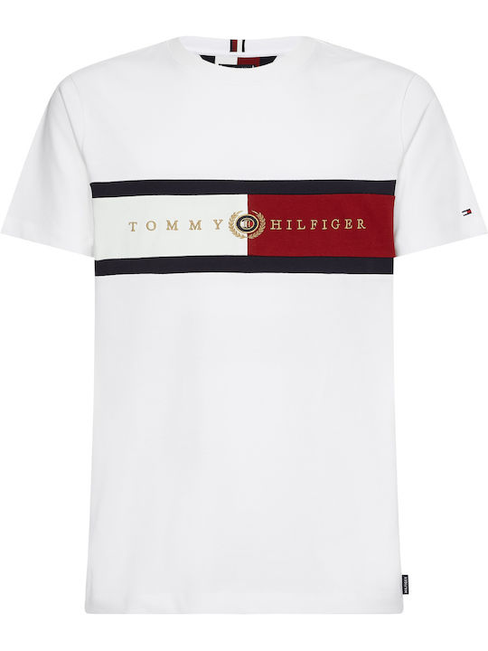 Tommy Hilfiger Ανδρικό T-shirt Λευκό με Λογότυπο