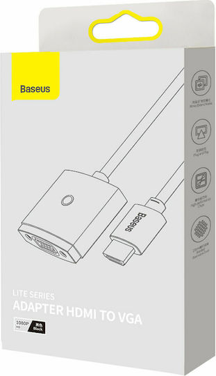 Baseus Lite Series Конвертор HDMI мъжки към VGA женски Черен 1бр