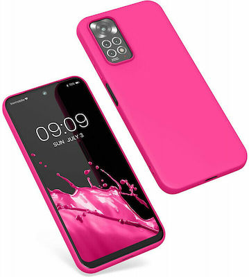 KWmobile Umschlag Rückseite Silikon Neon Pink (Redmi Note 11 / 11S 4G) 57368.77