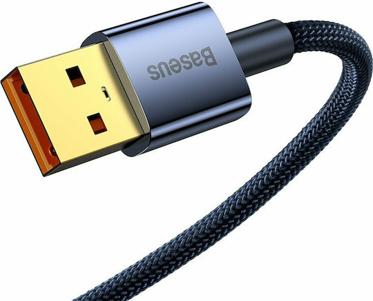 Baseus Explorer Series Cablu USB 2.0 Braided USB-C Masculin - USB-A 100W PD Albastru 2m CATS000303