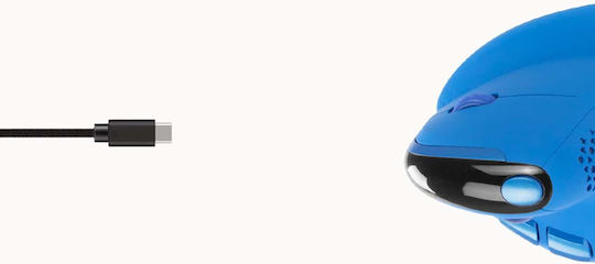 Delux M618XSD Ασύρματο Εργονομικό Bluetooth Vertical Ποντίκι Μπλε