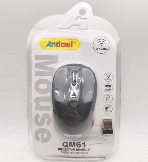 Andowl AN-QM61 Ασύρματο Mini Ποντίκι Γκρι