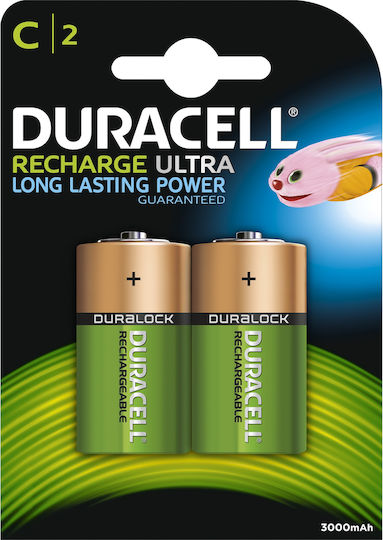 Duracell Презареждащи батерии C Ni-MH 2200mAh 1.2V 2бр