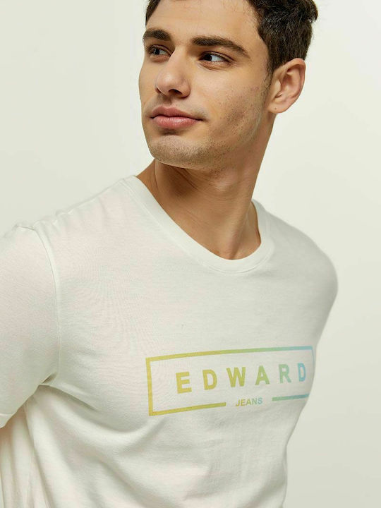 Edward Jeans Men's Short Sleeve T-shirt White