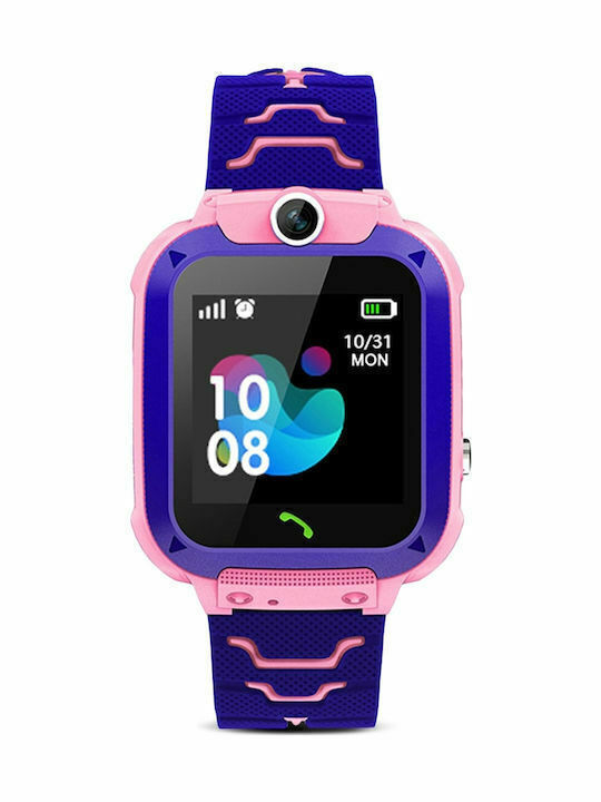 SPM Kids Digital Watch with GPS and Rubber/Plastic Strap Purple