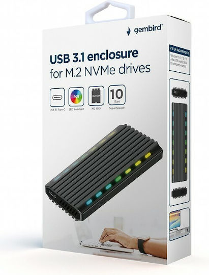 Gembird Case for Hard Drive M.2 PCI Express with Connection Type-C