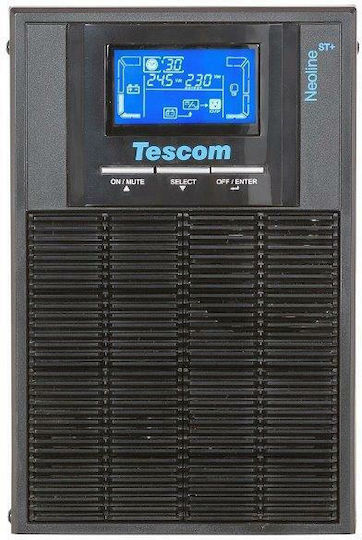 Tescom NeoLine Plus 1101 ST UPS On-Line 1000VA 900W with 3 Schuko Power Plugs