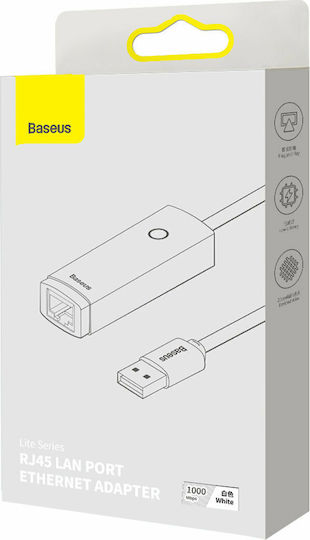 Baseus Lite Series USB Netzwerkadapter mit Verkabelt Verbindung Gigabit Ethernet