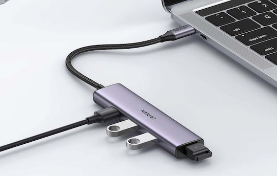 Ugreen Hub 4 Ports USB 3.0 with USB-A Connection Silver