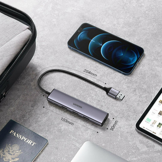 Ugreen Hub 4 Ports USB 3.0 with USB-A Connection Silver