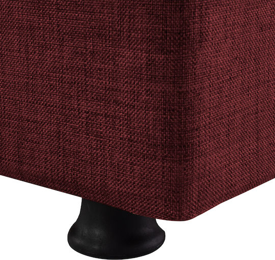 Andri Canapea Cu Trei Locuri Pat Cu Spațiu De Depozitare Burgundy 180x72x77cm