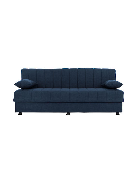 Andri Dreisitzer Sofa Bett Mit Stauraum Blau 180x72x77cm