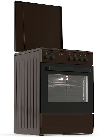Thermogatz TGS E124 BR Turbo Aragaz 60lt cu Plite Emailate L60cm. Coffee