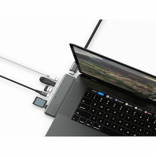LinQ Docking Station με Διπλό USB-C HDMI 4K PD Μαύρο (LQ48012)