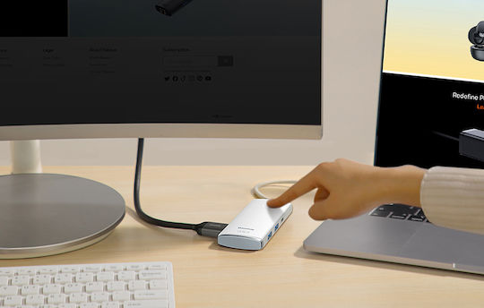 Baseus Lite Series USB-C Docking Station με HDMI Λευκό