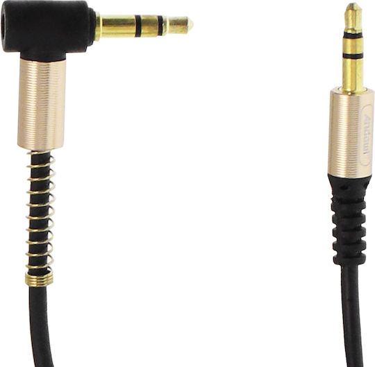 Andowl Audio Cable 3.5mm Male - 3.5mm Male Black 1m with Gold Plated Terminals Q-T201