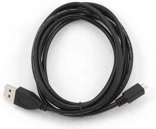 Cablexpert Regular USB 2.0 to micro USB Cable Μαύρο 3m (CCP-MUSB2-AMBM-10)