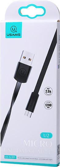 Usams US-SJ201 1.2m Flat USB 2.0 to micro USB Cable (SJ201MIC01)