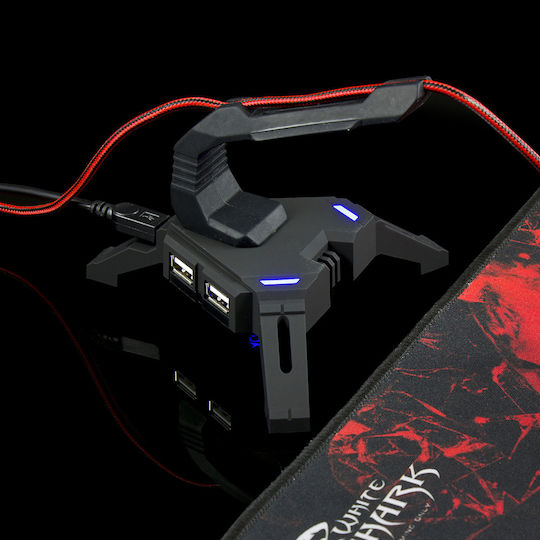 White Shark Mouse Bungee USB Hub X-200 Scorpion Black