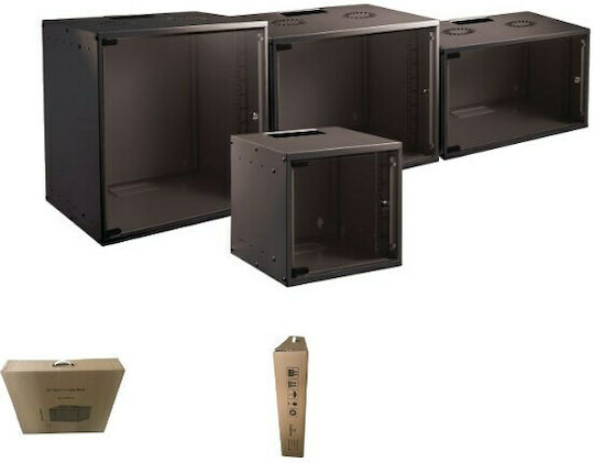 Mirsan Επιτοίχια Rack Cabinet 9U Ασυναρμολόγητη 54x45x44cm Black SOH09U45DE19.01