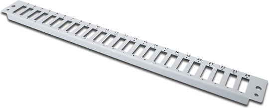 Digitus Patch Panel Keystone for Rack 1U with 24 Ports Gray