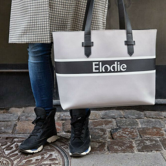 Elodie Details Τσάντα-Αλλαξιέρα Ώμου/Χειρός Saffiano Logo Tote Grey 32x39εκ.