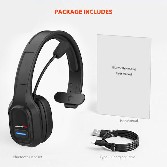 Audiocore AC864 Ασύρματα Over Ear Multimedia Ακουστικά με μικροφωνο και σύνδεση Bluetooth