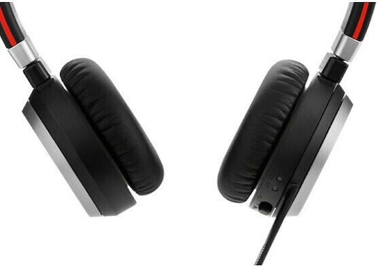Jabra Evolve 65 UC Duo with Charging Stand Drahtlos Auf dem Ohr Multimedia-Headsets mit Mikrofon und Verbindung Bluetooth / USB-A in Schwarz Farbe