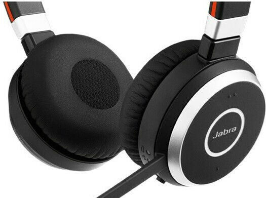 Jabra Evolve 65 UC Duo with Charging Stand Drahtlos Auf dem Ohr Multimedia-Headsets mit Mikrofon und Verbindung Bluetooth / USB-A in Schwarz Farbe