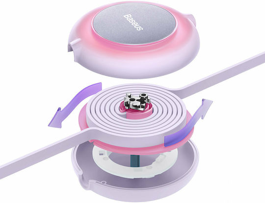 Baseus Bright Mirror 2 Flat / Retractable USB to Lightning / Type-C / micro USB Cable 3.5A Μωβ 1.1m (CAMJ010005)