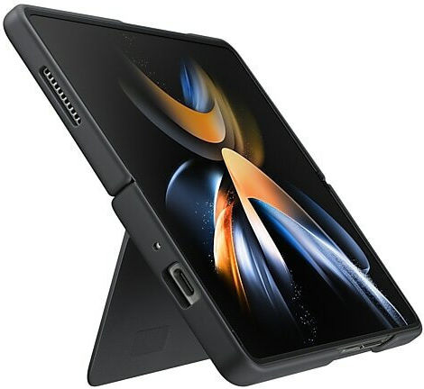 Samsung Slim Standing Cover Back Cover Σιλικόνης Μαύρο (Galaxy Z Fold4)