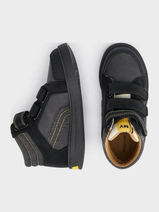 Παιδικά Sneakers High με Σκρατς Μαύρα