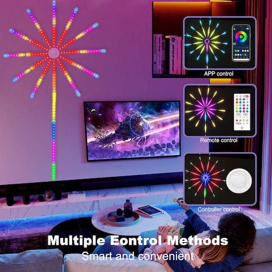 Ezra Smart LED Strip USB 5V RGB Light 5m Type SMD5050 with Power Supply & Remote Control