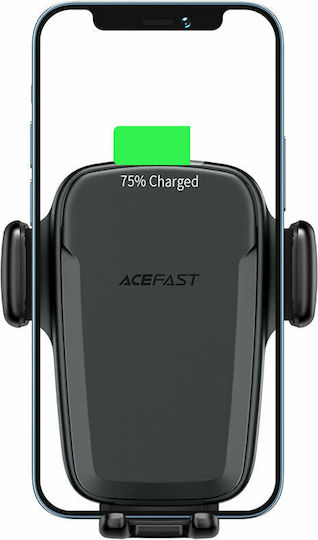 Acefast D1 3in1 Βάση Κινητού Αυτοκινήτου 4.5" - 6.7" με Ρυθμιζόμενα Άγκιστρα και Ασύρματη Φόρτιση Μαύρη